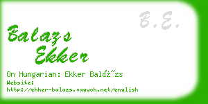 balazs ekker business card